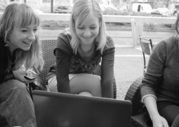 hipster girls working