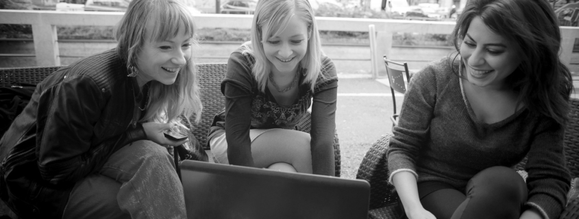 What a wild ride! hipster girls working